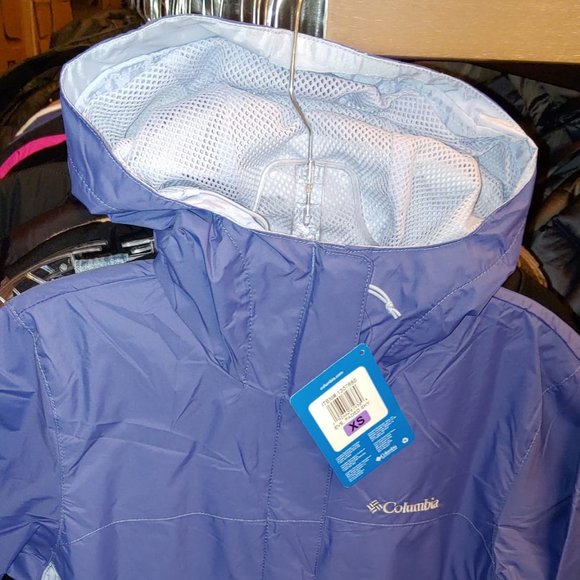 Columbia Womens Rain Jacket Eve, Faded Sky - Picture 10 of 11